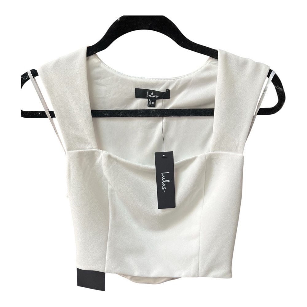 Lulu's Enticing Endeavors White Two-Piece Jumpsuit Medium - Picture 3 of 15